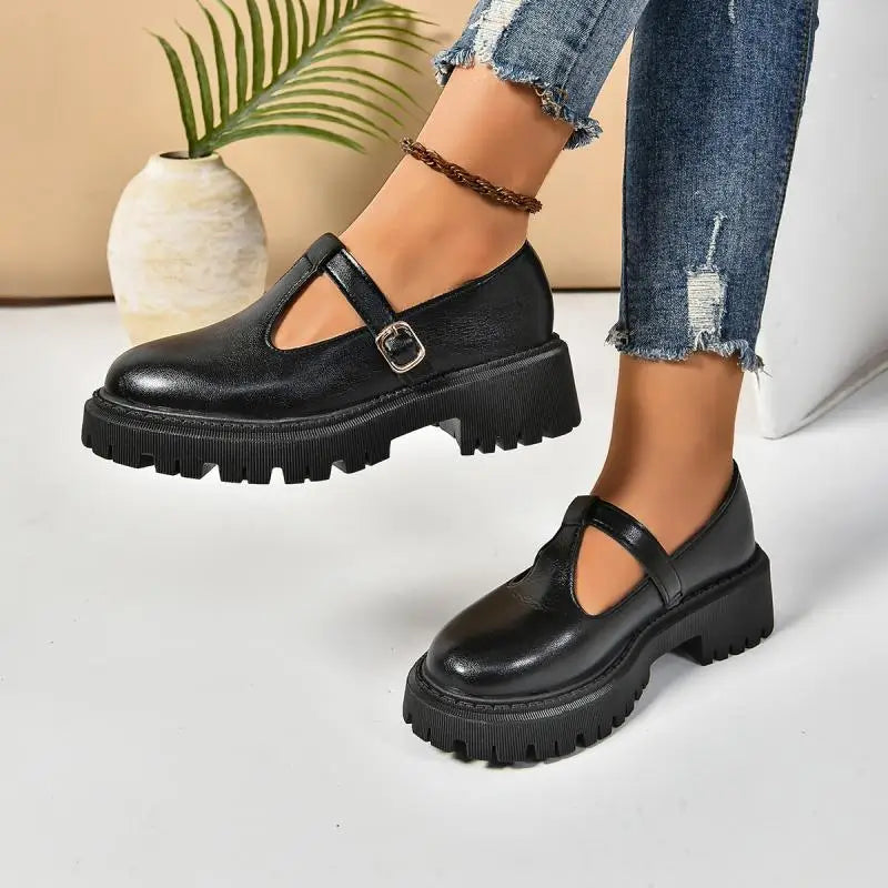 Image of Women's Lug Sole Platform Mary Jane Shoes