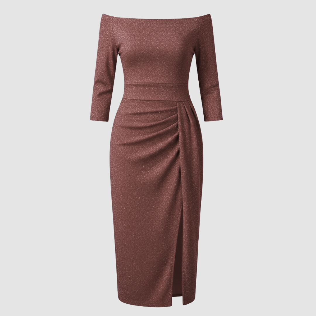 Image of Women's Off-the-Shoulder Midi Dress
