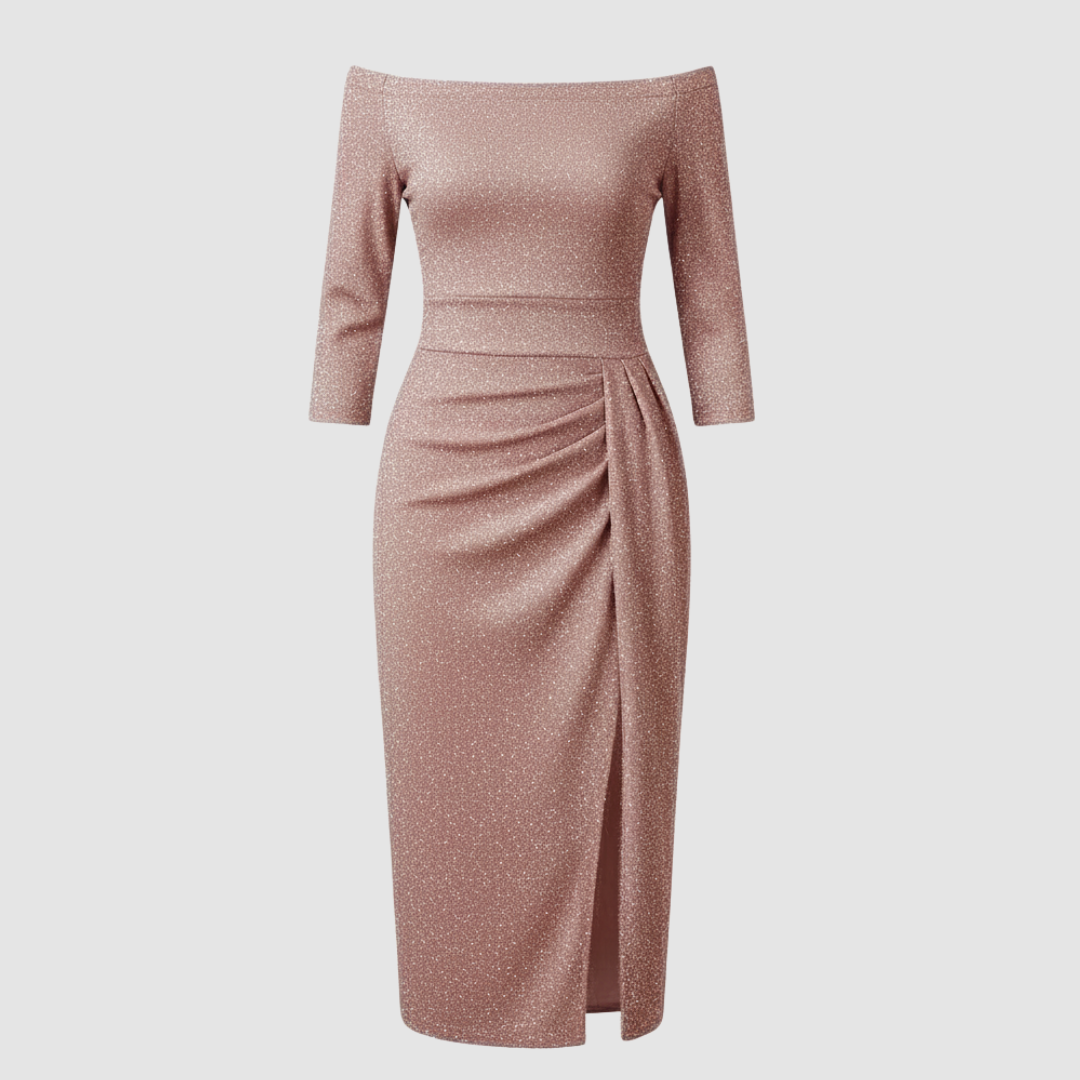 Image of Women's Off-the-Shoulder Midi Dress
