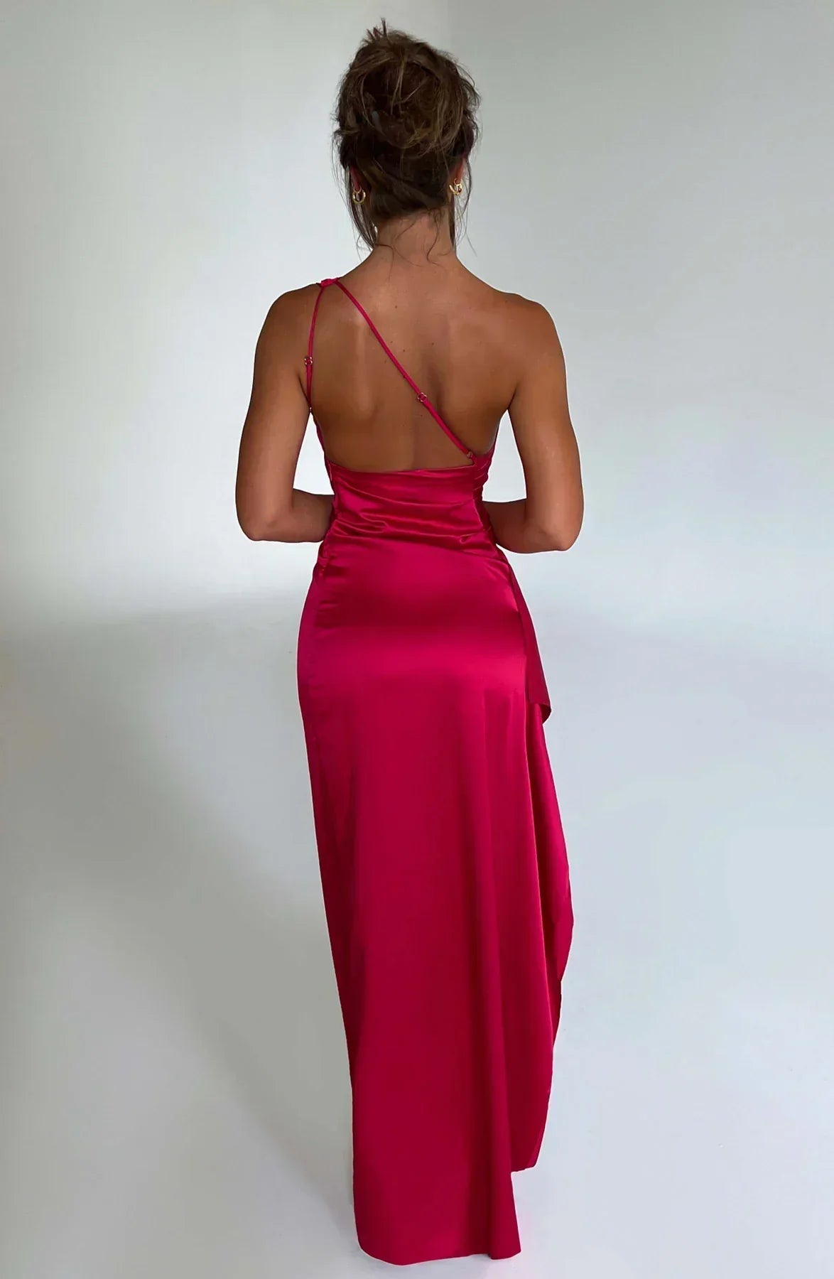 Image of Women's One Shoulder Evening Maxi Dress