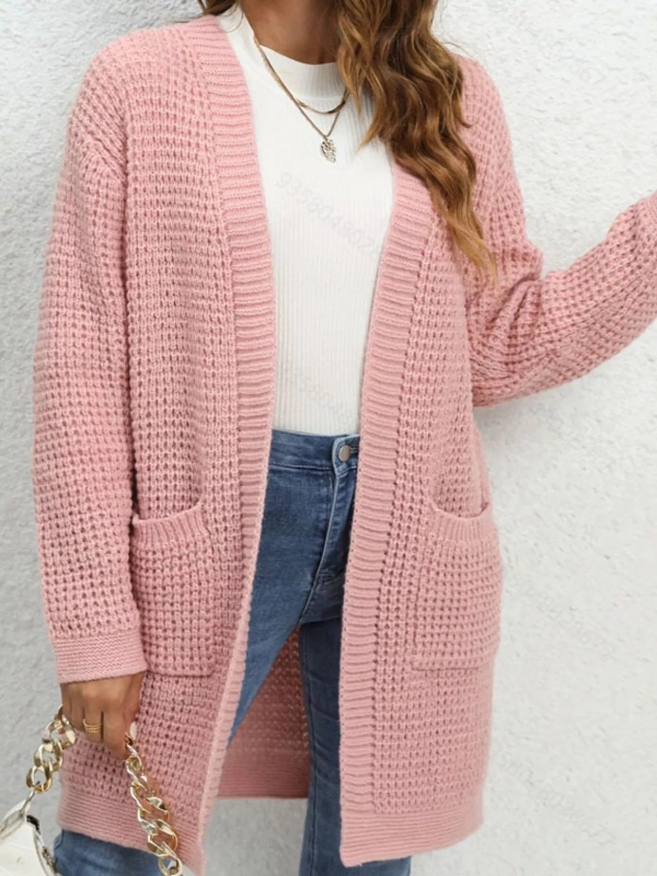 Image of Women's Open Front Long Cardigan