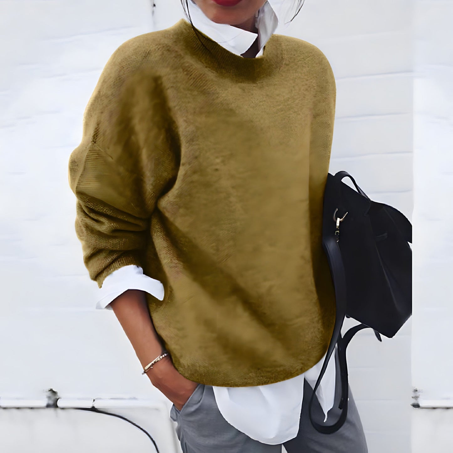 Image of Women's Oversized Crew Neck Sweater