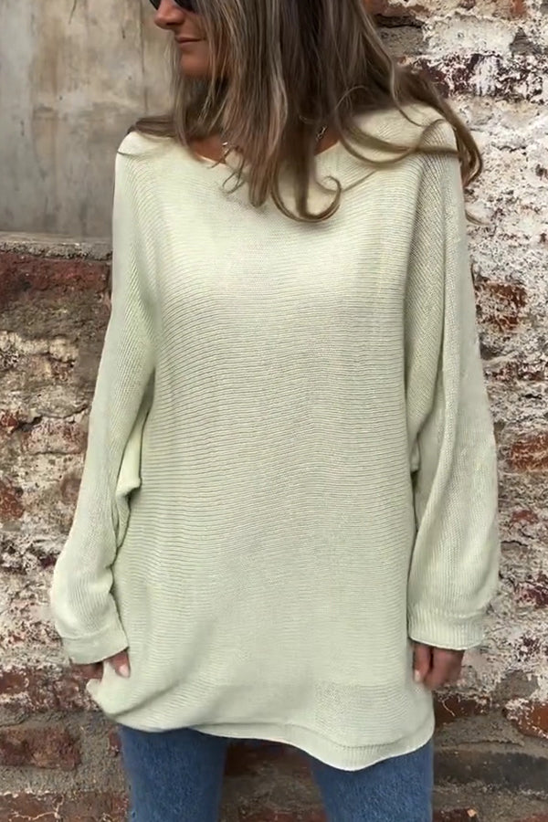 Image of Women's Oversized Shoulder-Cutout Sweater