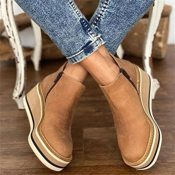 Image of Women's Platform Wedge Ankle Booties