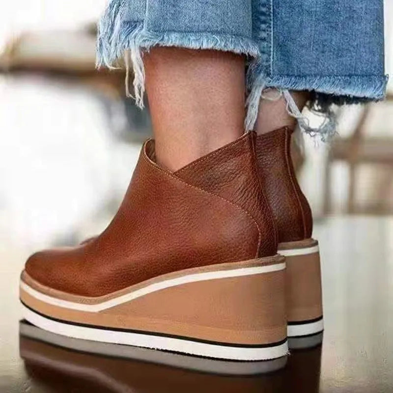 Image of Women's Platform Wedge Ankle Booties