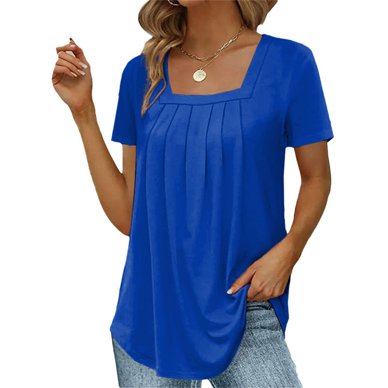 Image of Women's Pleated Square Neck Blouse