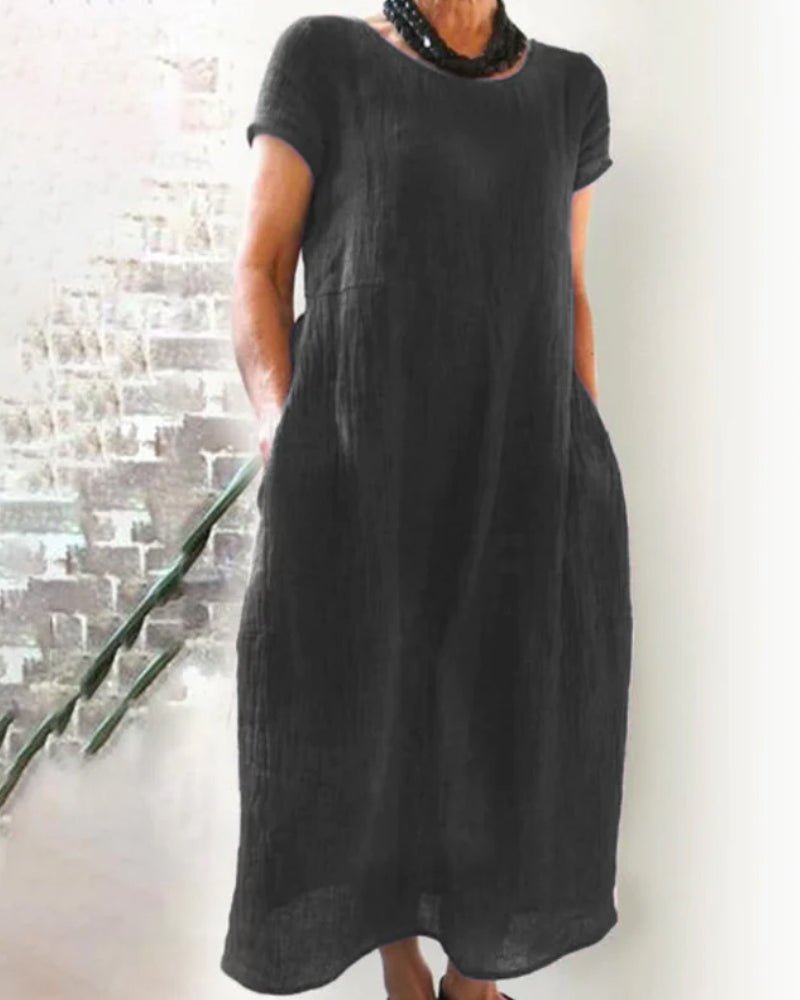 Image of Women's Pocket A-Line Midi Dress