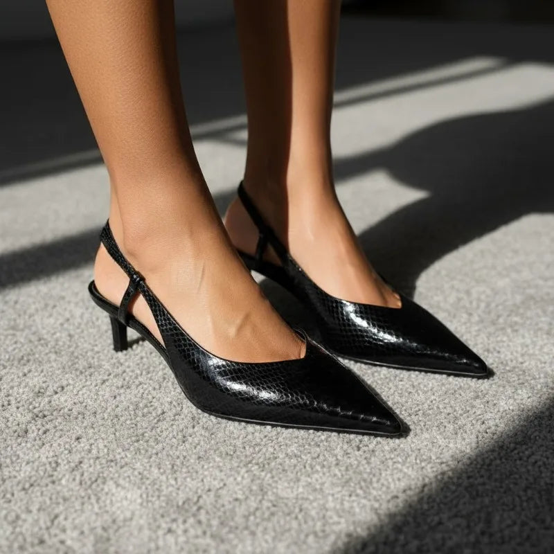 Image of Women's Pointed Toe Slingback Heels