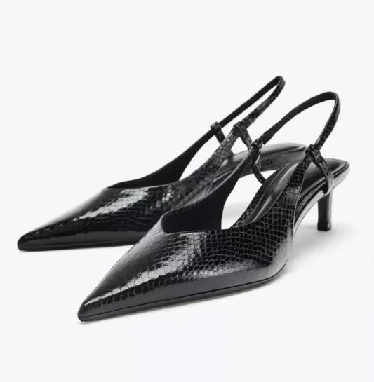 Image of Women's Pointed Toe Slingback Heels
