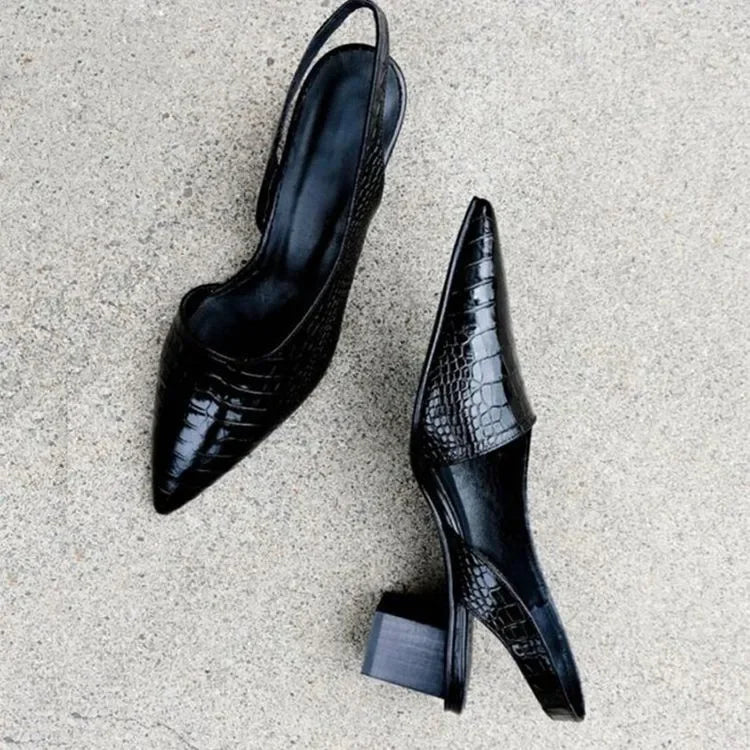 Image of Women's Pointed Toe Slingback Heels