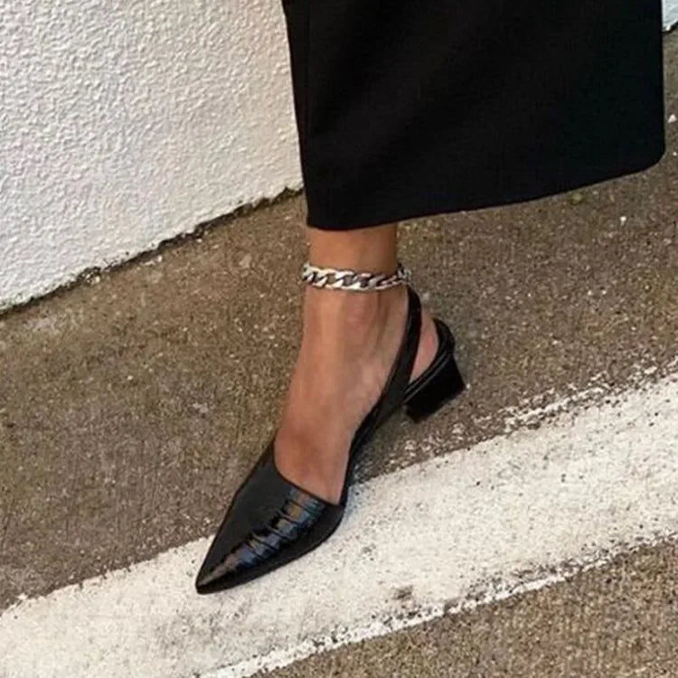 Image of Women's Pointed Toe Slingback Heels