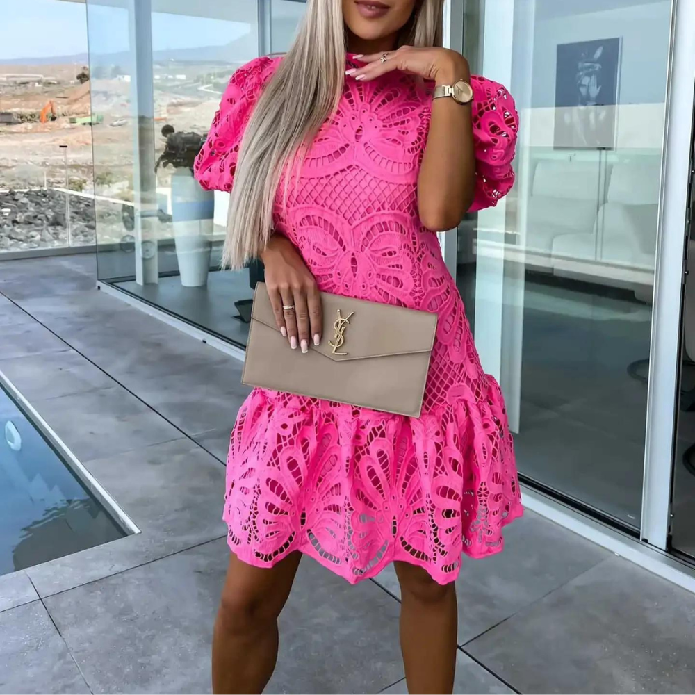 Image of Women's Puff Sleeve A-Line Mini Dress