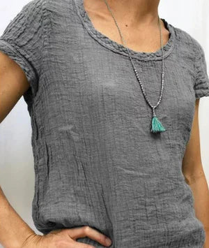 Image of Women's Relaxed Fit Textured T-Shirt