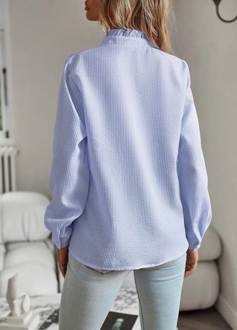 Image of Women's Ruffle Long Sleeve Blouse