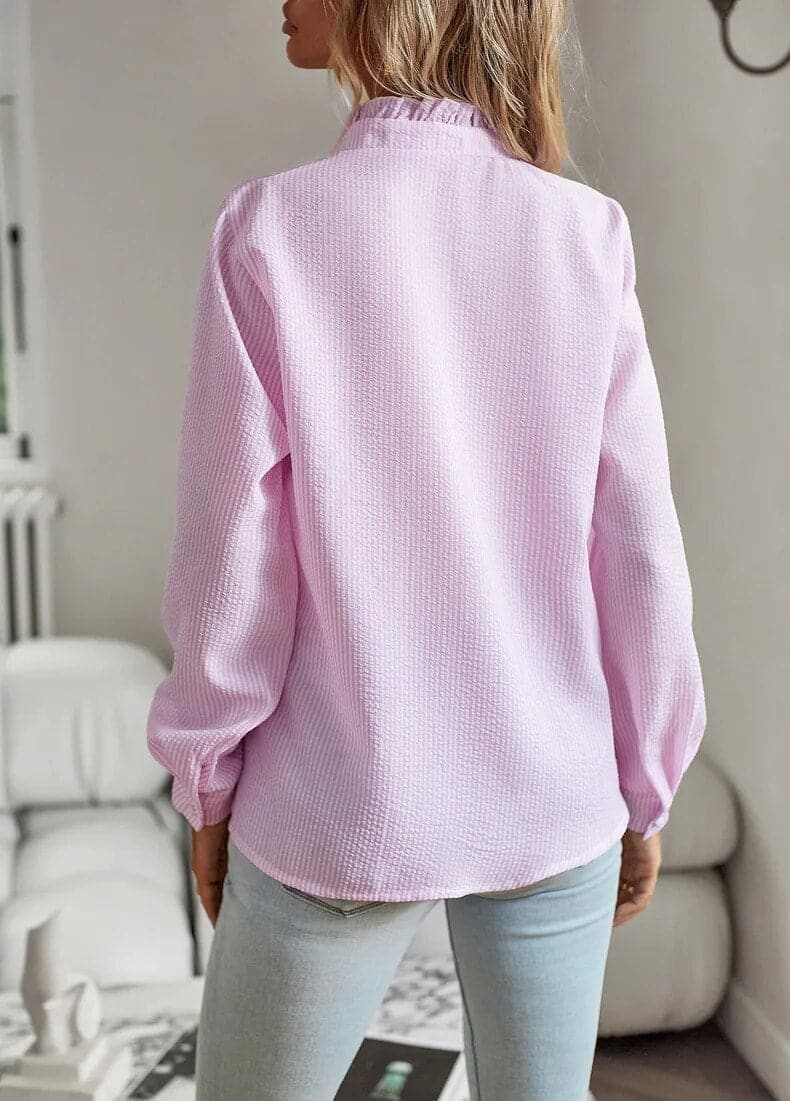 Image of Women's Ruffle Long Sleeve Blouse