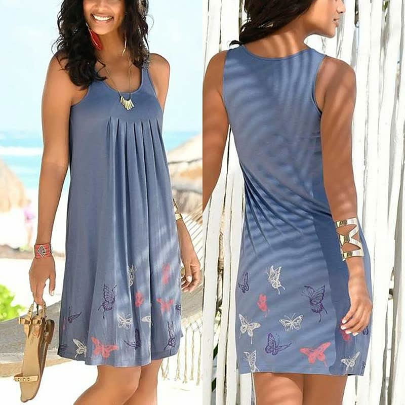 Image of Women's Sleeveless A-Line Knee Length Dress