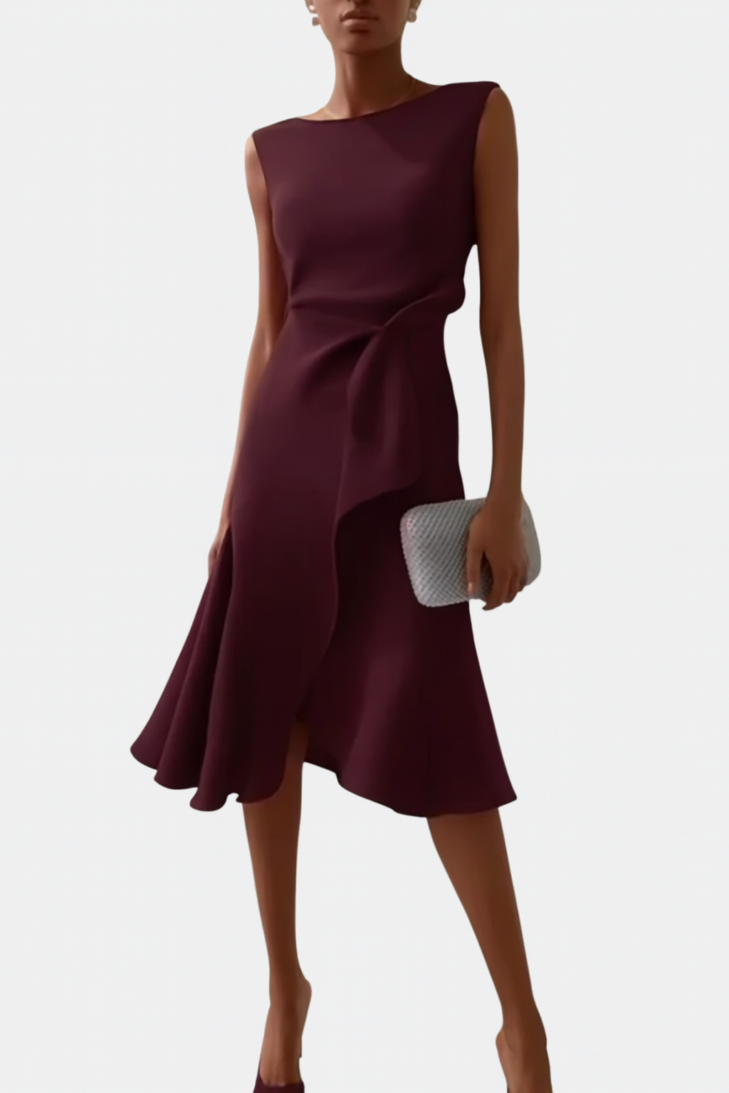Image of Women's Sleeveless Wrap Midi Dress