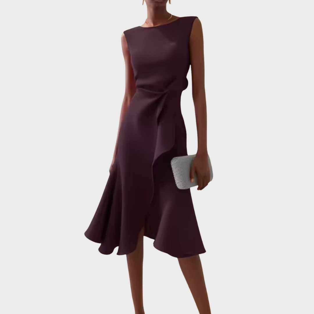 Image of Women's Sleeveless Wrap Midi Dress