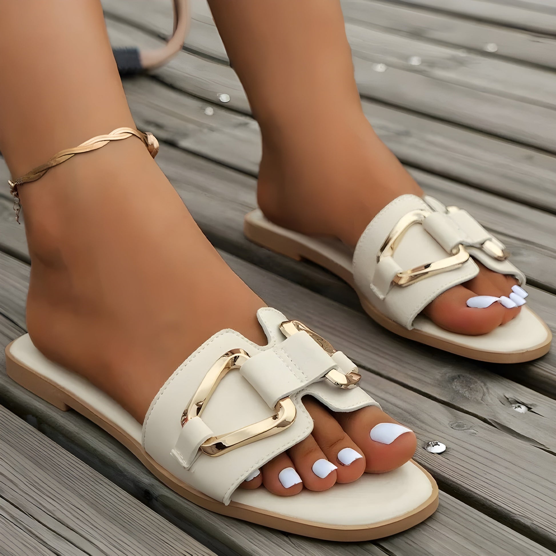 Image of Women's Slide Flat Sandals