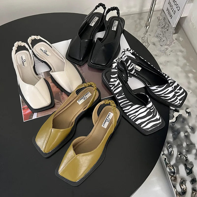 Image of Women's Slingback Square Toe Shoes