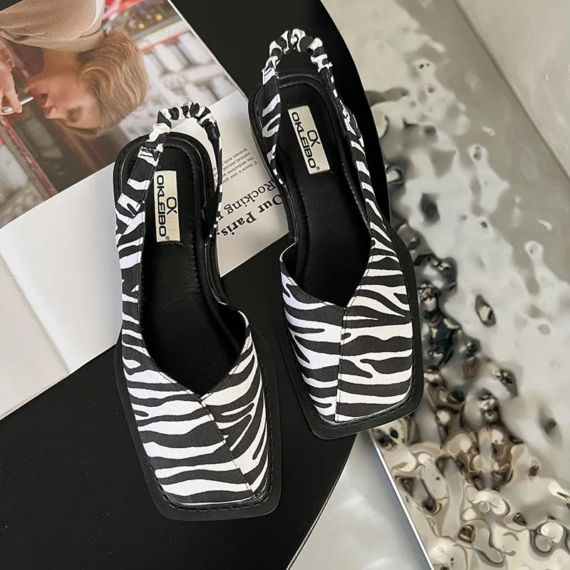 Image of Women's Slingback Square Toe Shoes
