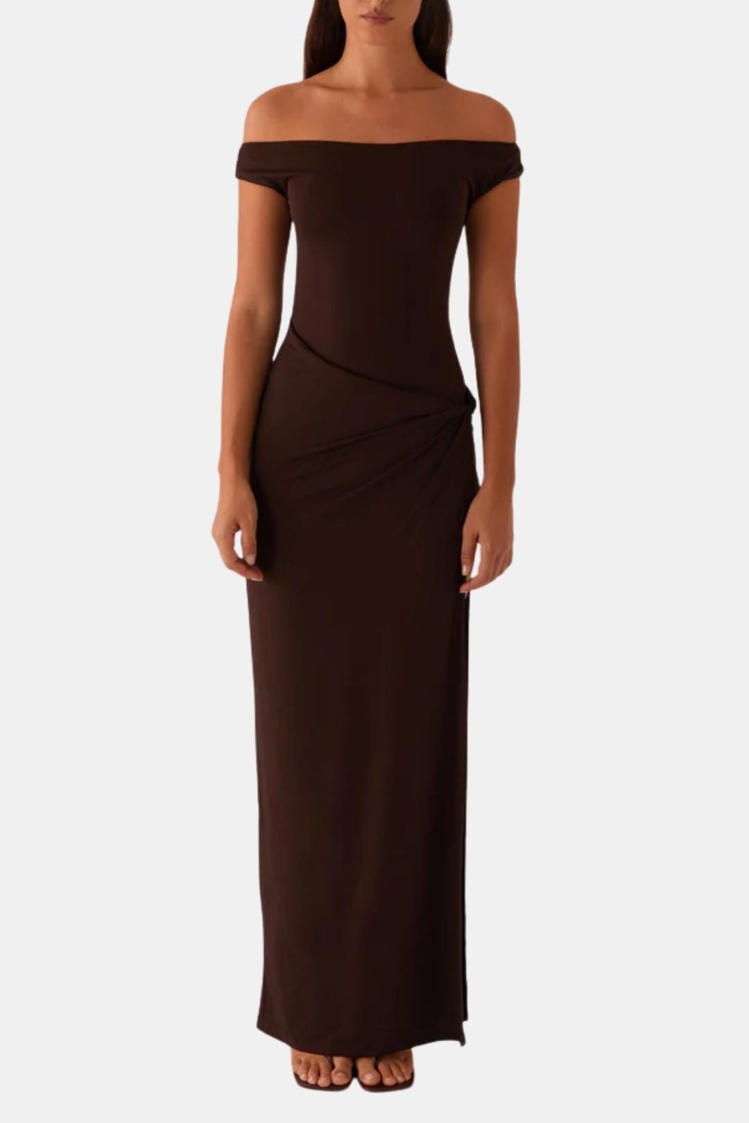 Image of Women's Slit Off-Shoulder Maxi Dress