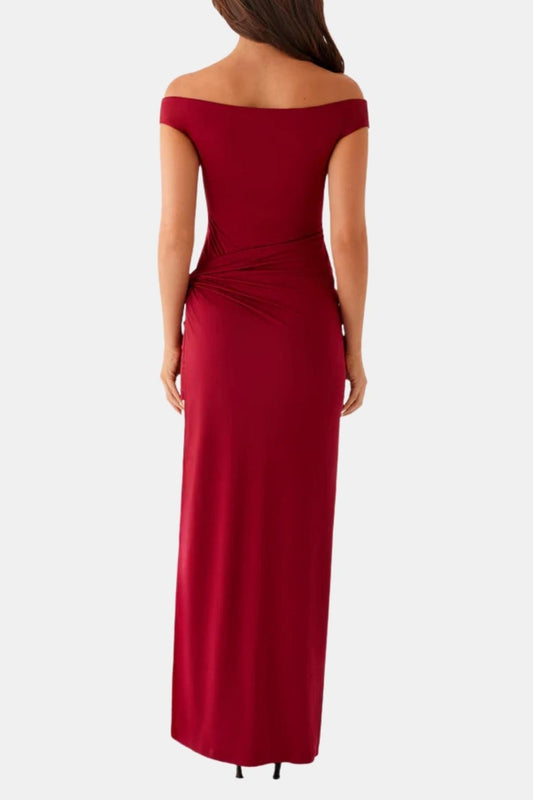 Image of Women's Slit Off-Shoulder Maxi Dress