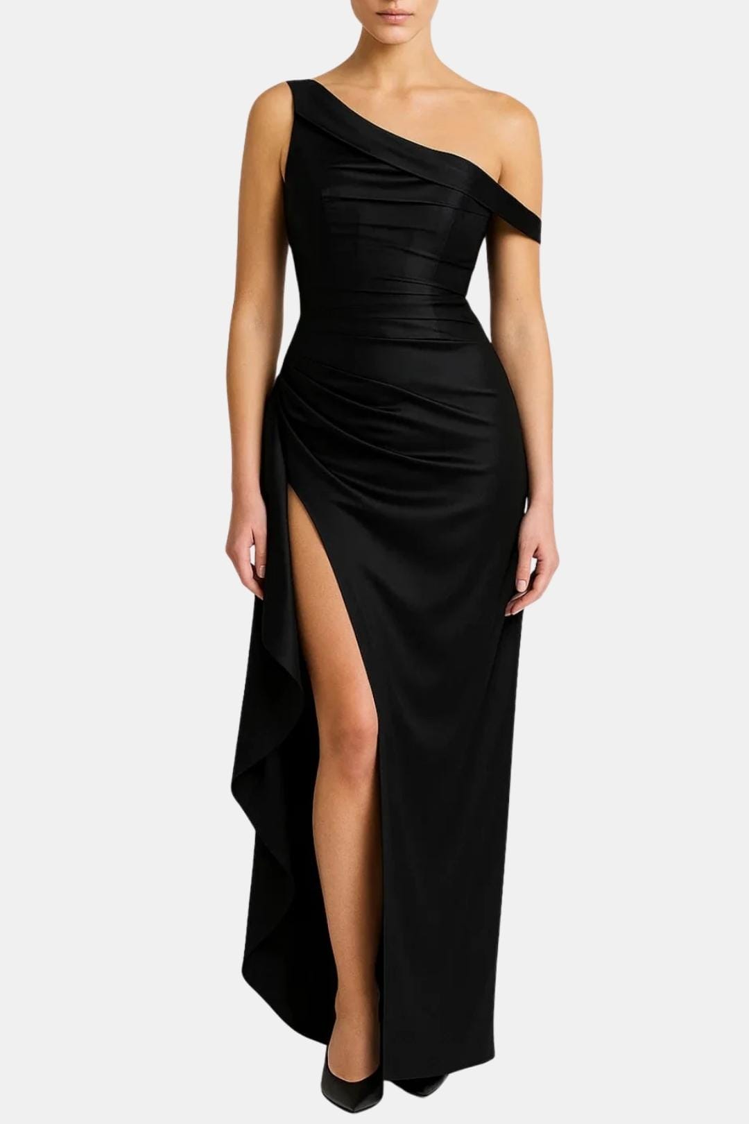 Image of Women's Slit Off-the-Shoulder Maxi Dress