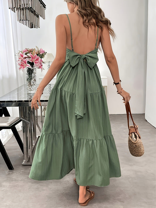 Image of Women's Spaghetti Strap A-Line Maxi Dress