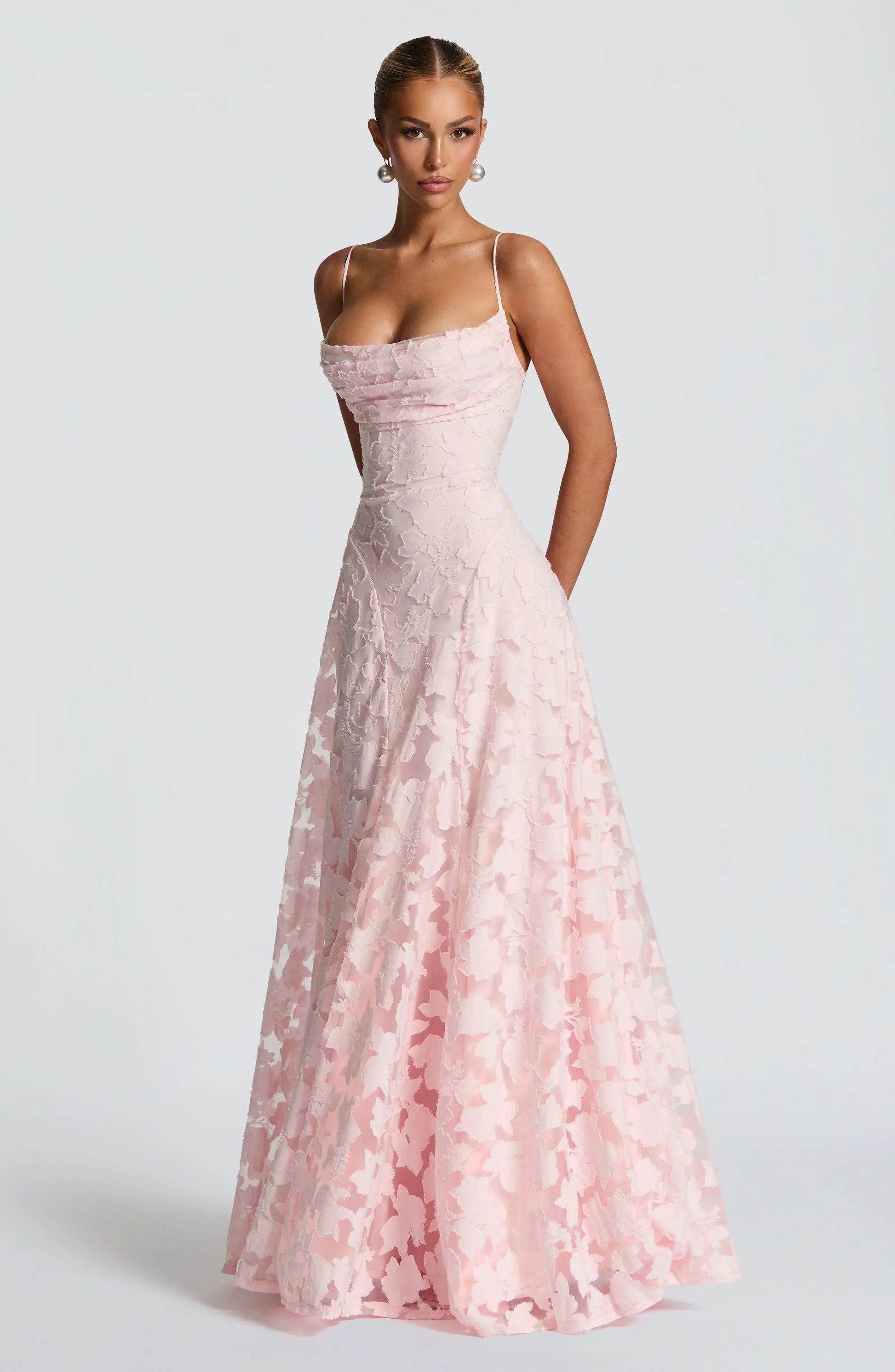 Image of Women's Spaghetti Strap Evening Maxi Dress