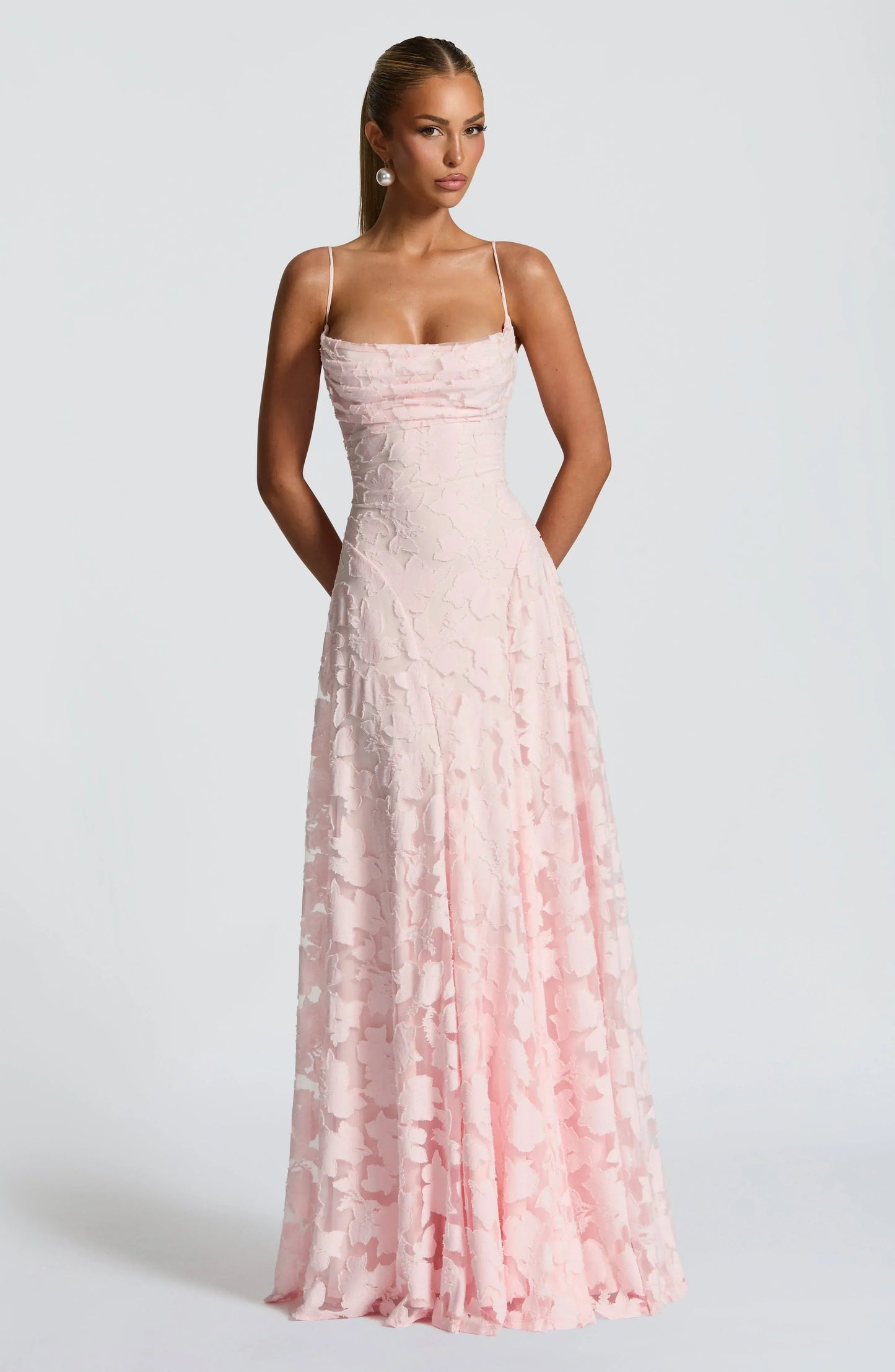 Image of Women's Spaghetti Strap Evening Maxi Dress