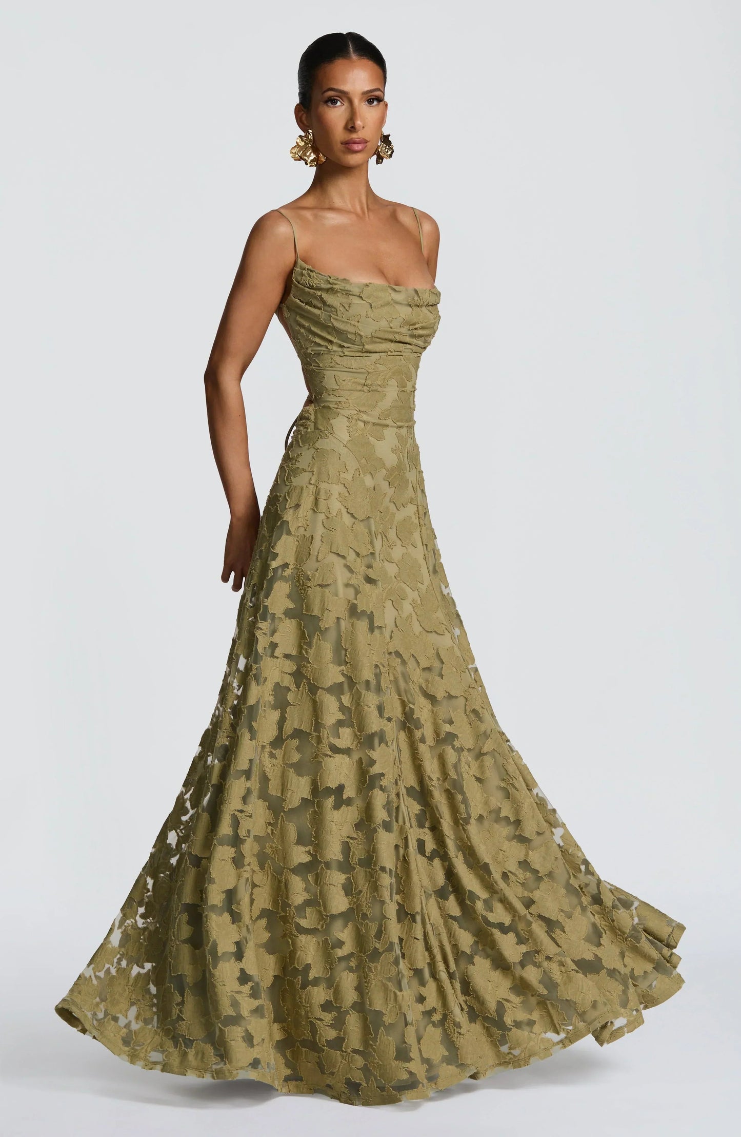 Image of Women's Spaghetti Strap Evening Maxi Dress
