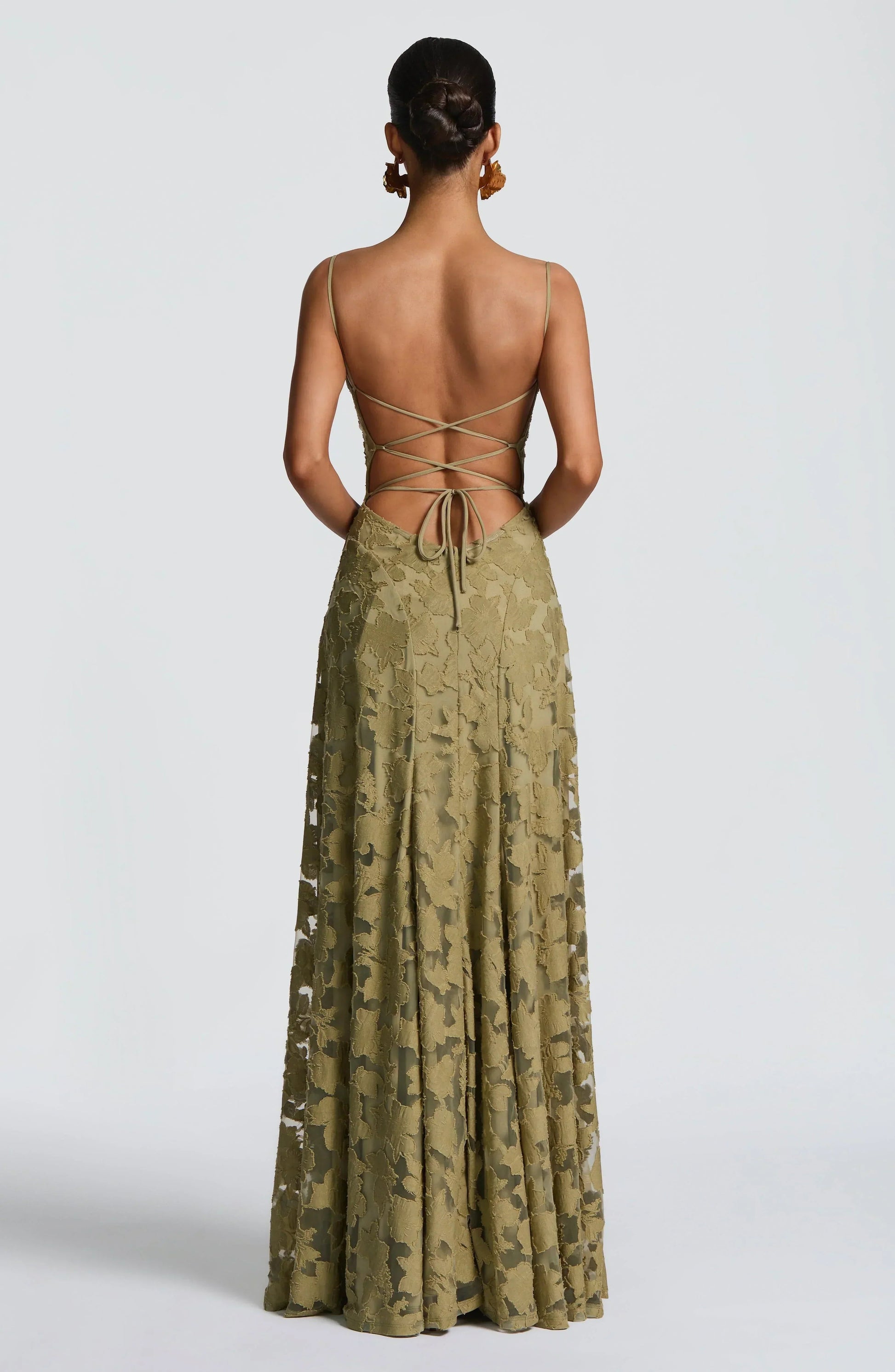Image of Women's Spaghetti Strap Evening Maxi Dress