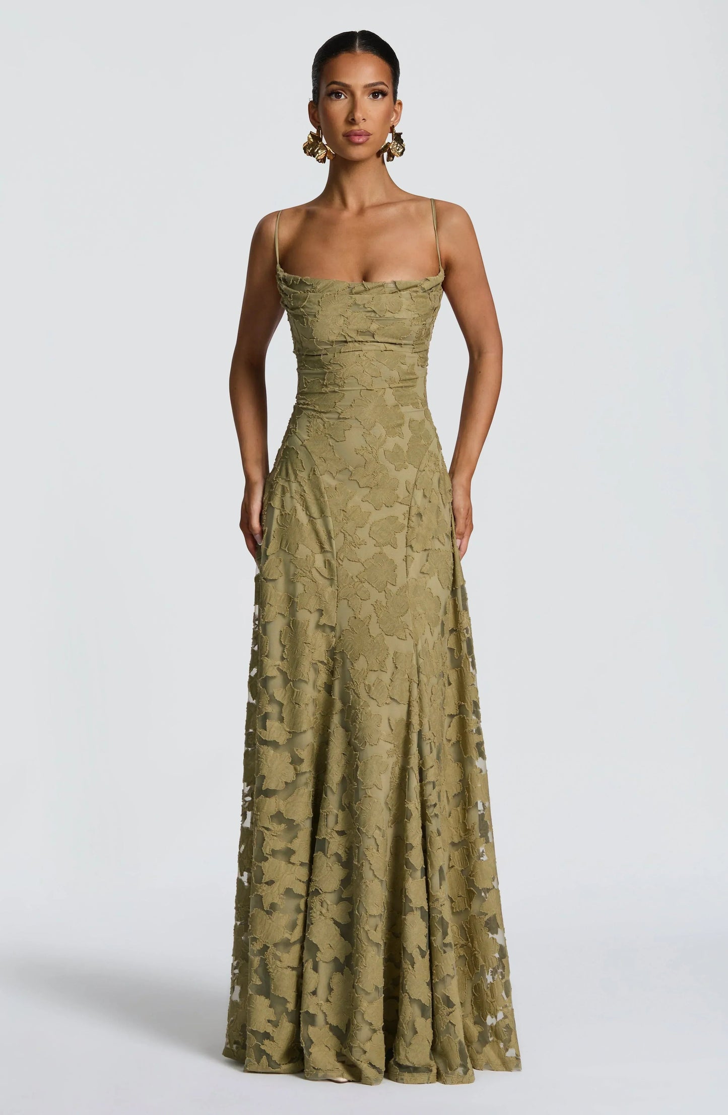 Image of Women's Spaghetti Strap Evening Maxi Dress