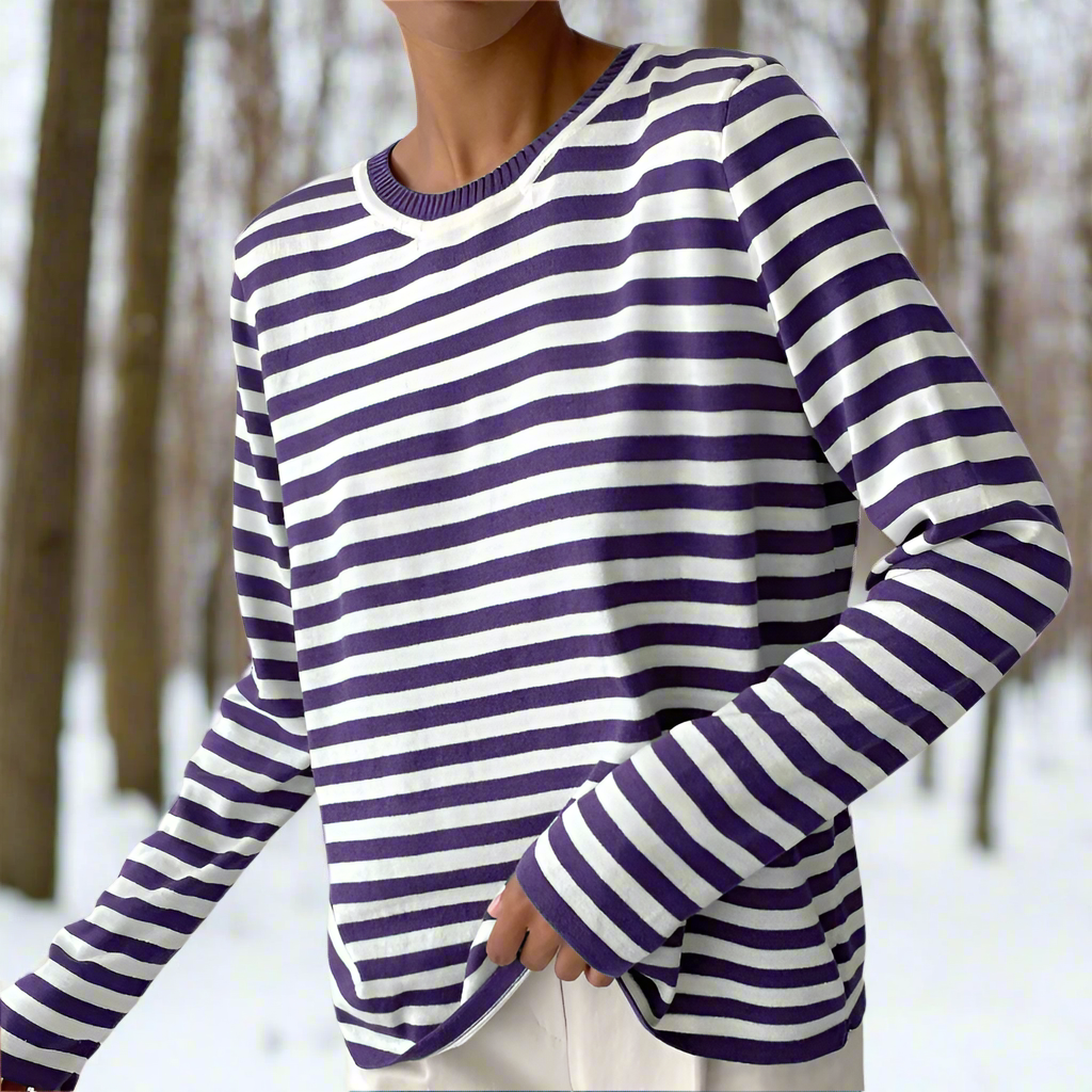 Image of Women's Striped Long Sleeve Top