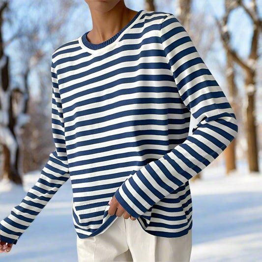 Image of Women's Striped Long Sleeve Top