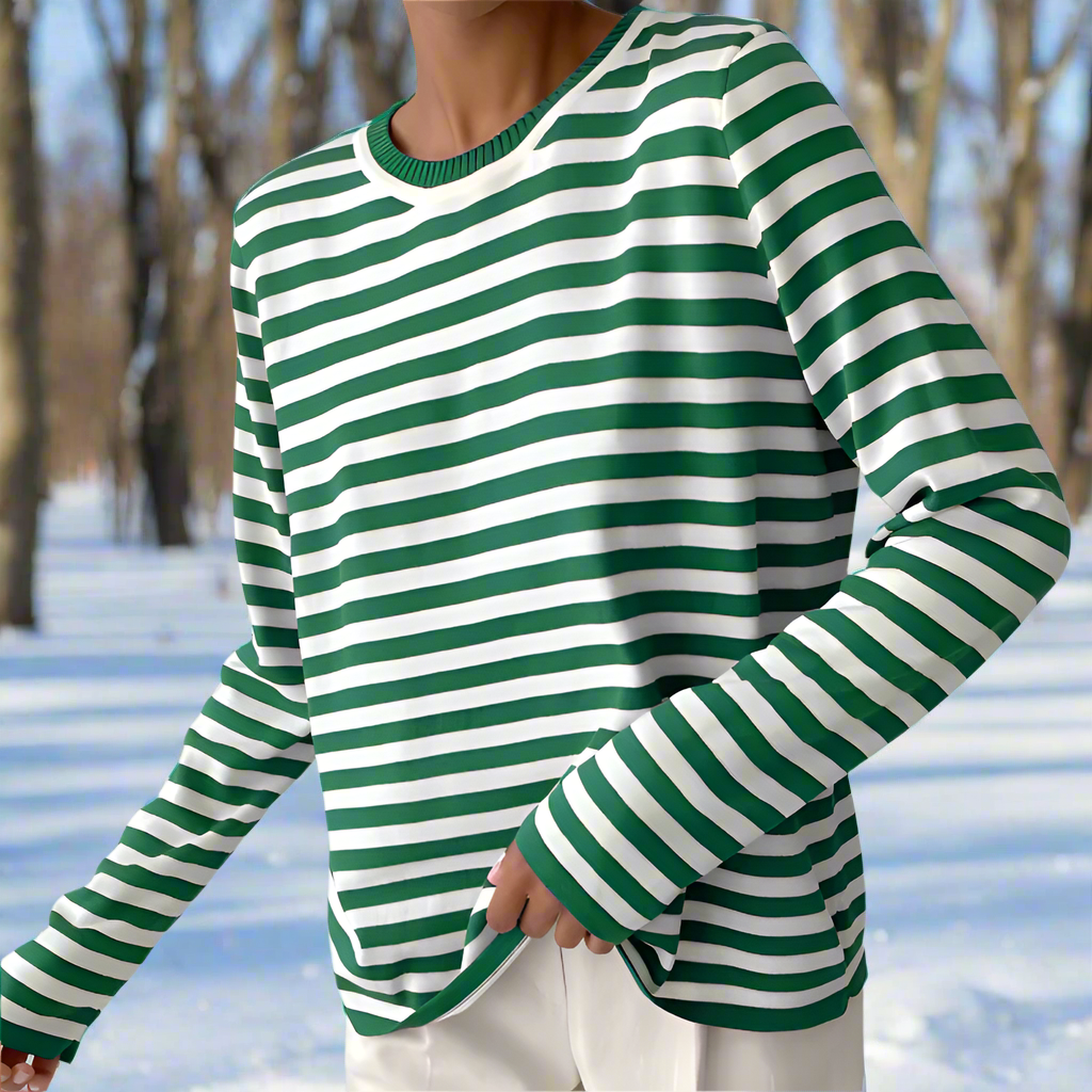 Image of Women's Striped Long Sleeve Top