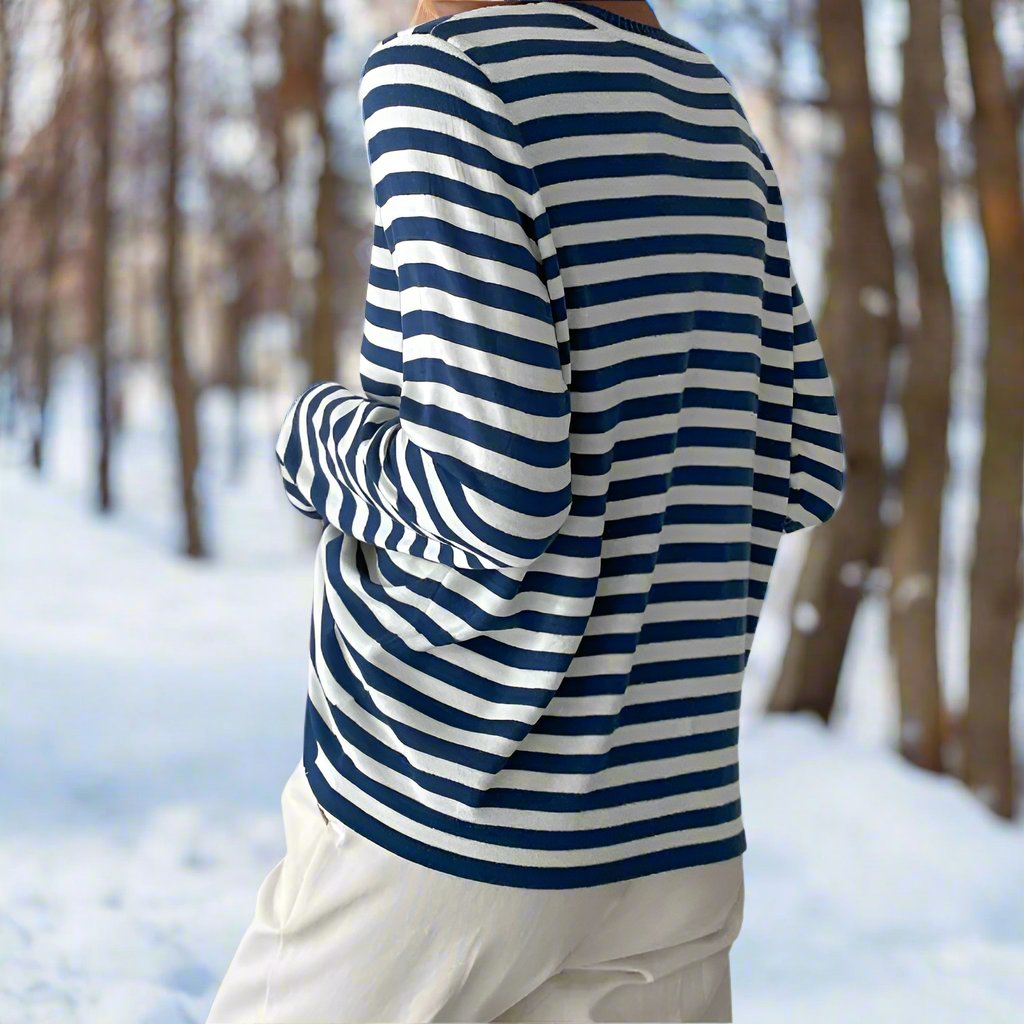 Image of Women's Striped Long Sleeve Top