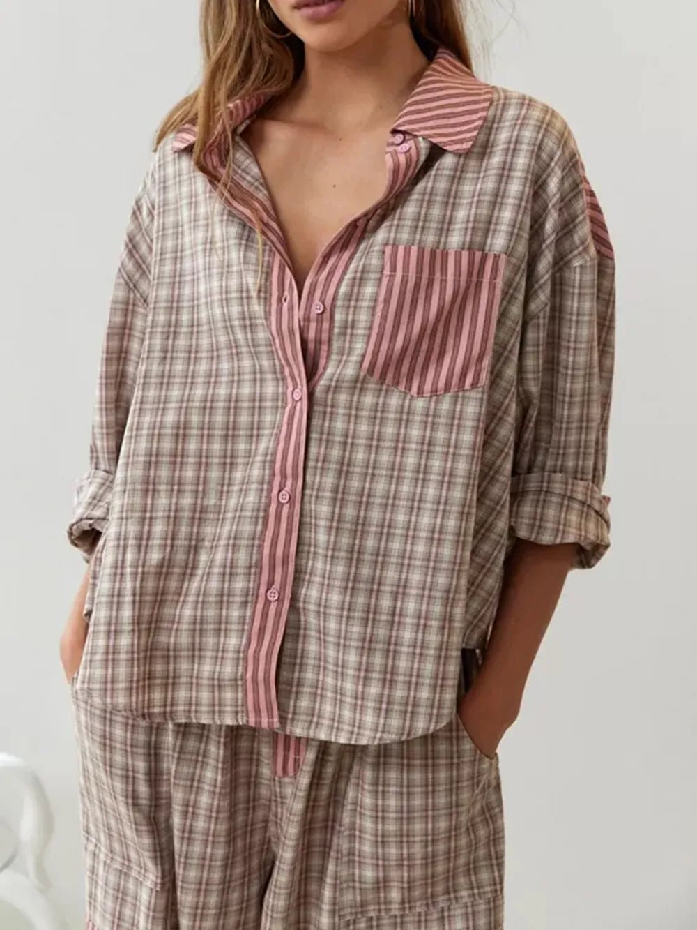 Image of Women's Striped Pajama Set