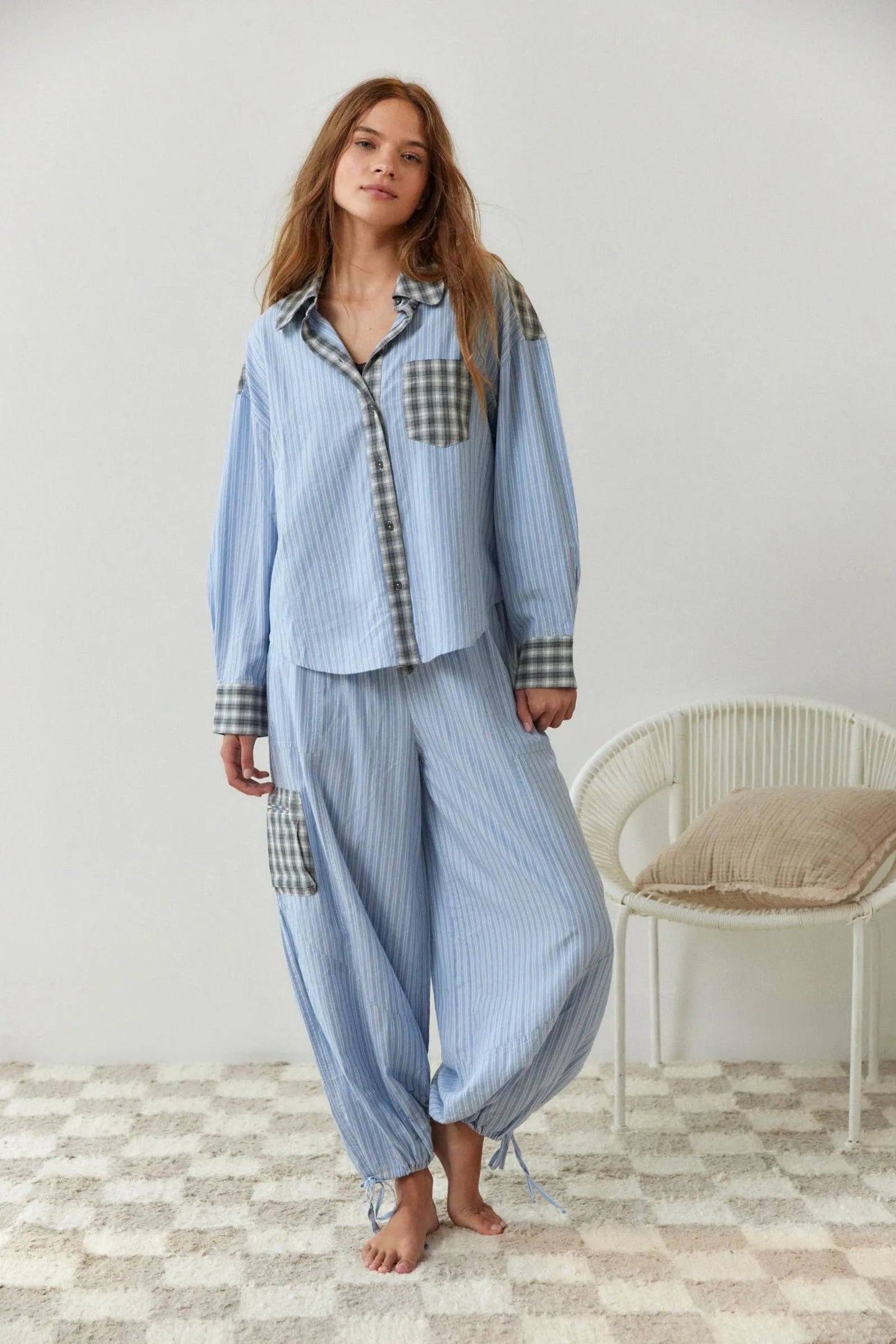 Image of Women's Striped Pajama Set