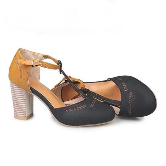 Image of Women's T-Strap Block Heel Shoes