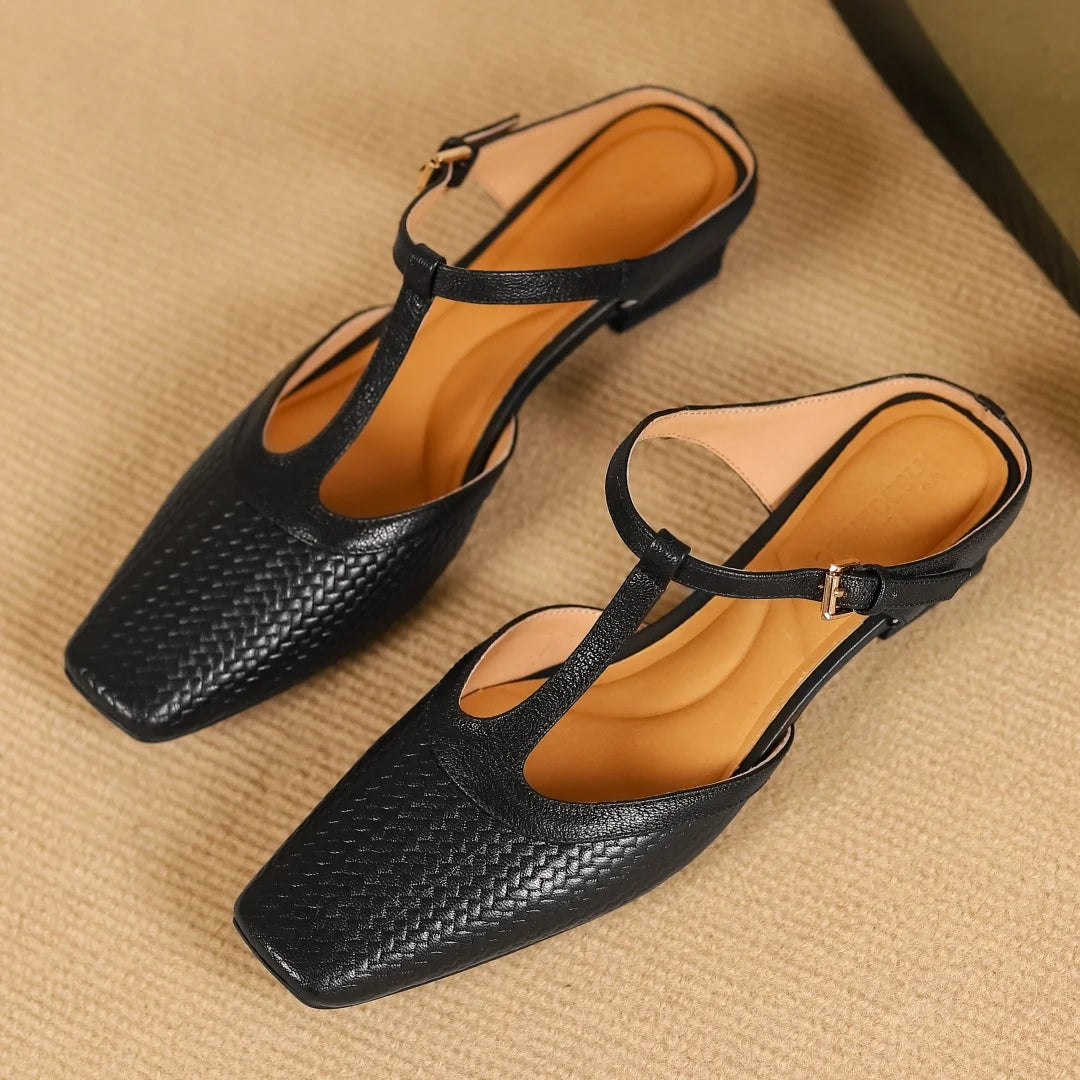 Image of Women's T-Strap Mule Heels