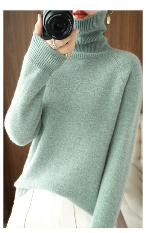 Image of Women's Turtleneck Fitted Sweater