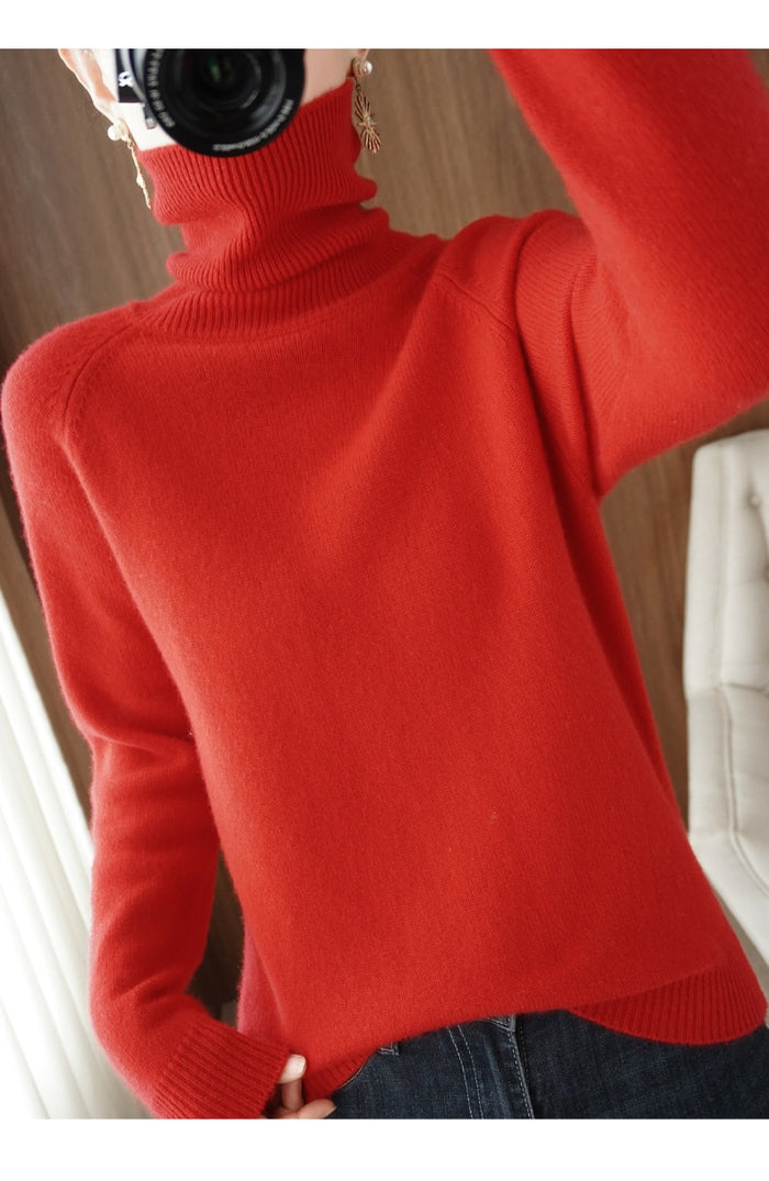Image of Women's Turtleneck Fitted Sweater