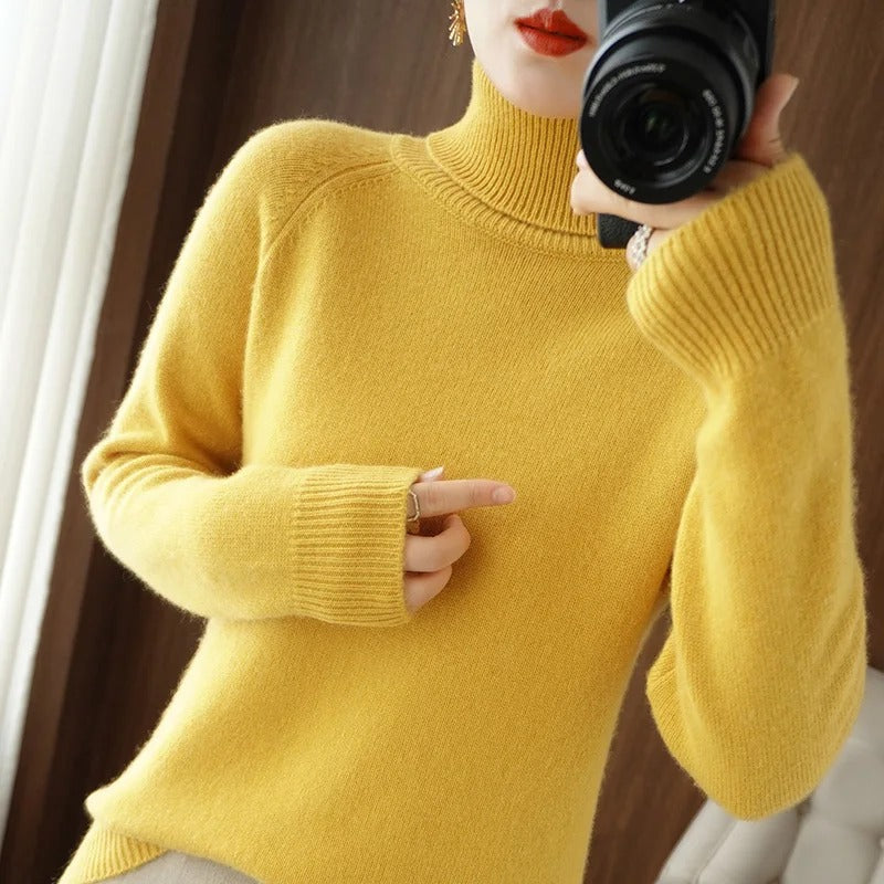 Image of Women's Turtleneck Fitted Sweater