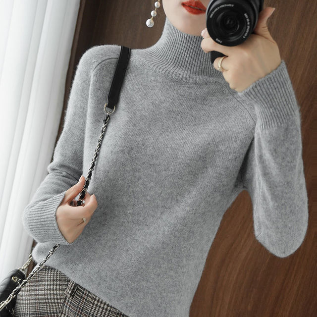 Image of Women's Turtleneck Fitted Sweater