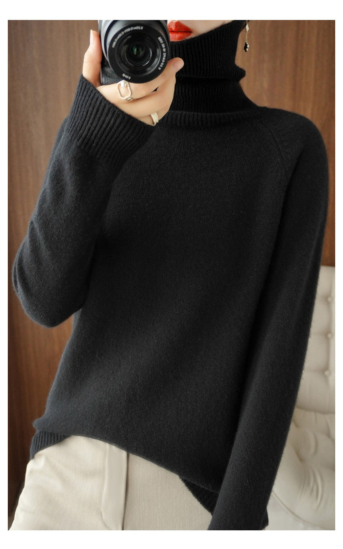 Image of Women's Turtleneck Fitted Sweater