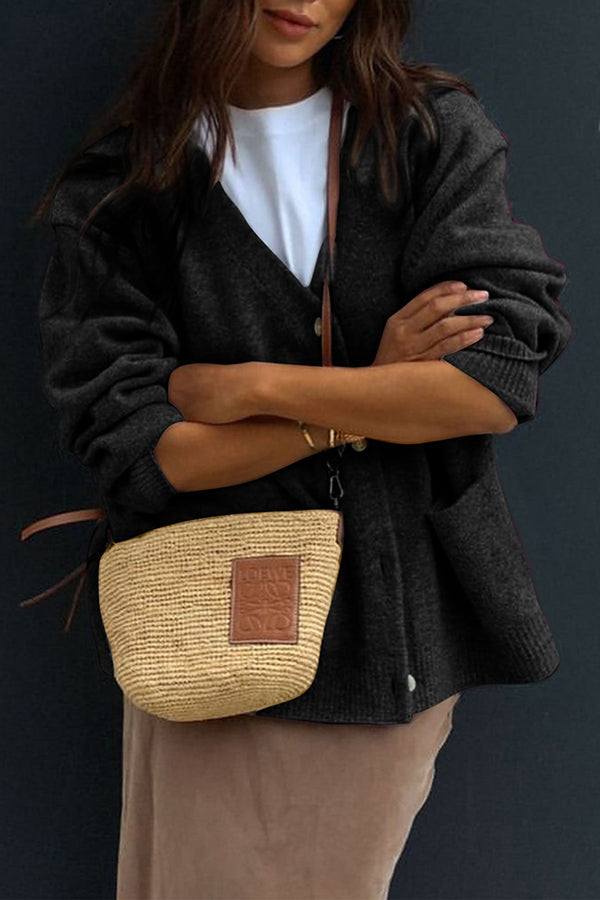 Image of Women's V-Neck Button-Front Cardigan