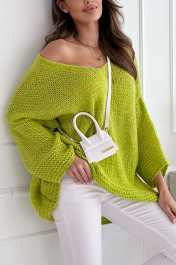 Image of Women's V-Neck Knit Sweater
