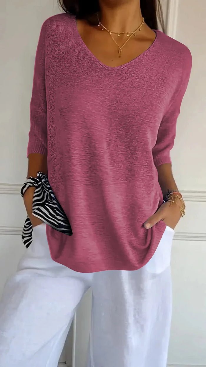Image of Women's V-Neck Knit Top